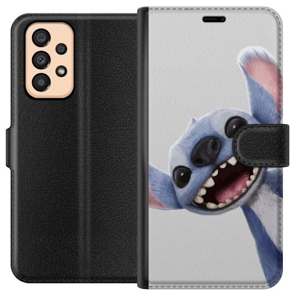 Samsung Galaxy A33 5G Tegnebogsetui Stitch i fart - Kawaii-des
