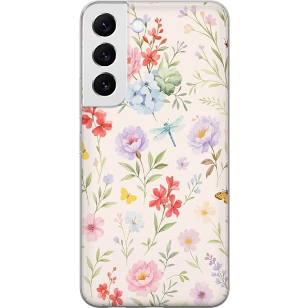 Samsung Galaxy S22 5G Gjennomsiktig deksel Blomster