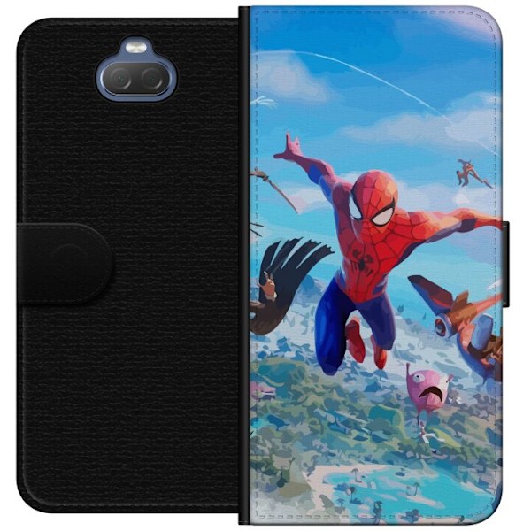 Sony Xperia 10 Plus Lommeboketui Fortnite Spiderman