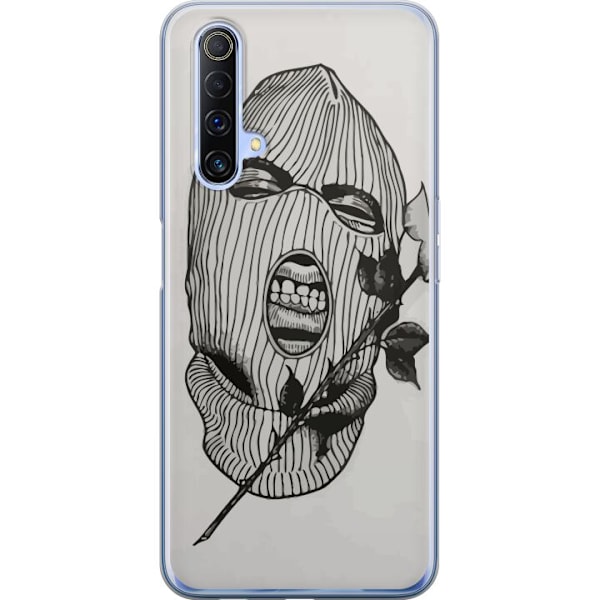 Realme X50 5G Läpinäkyvä kuori Hiihtomaski Ros Katutyö Muotoilu Graafinen Kuvio Jännitys Kaupunkityyli Katutaidetta Naamiaiset Symboli