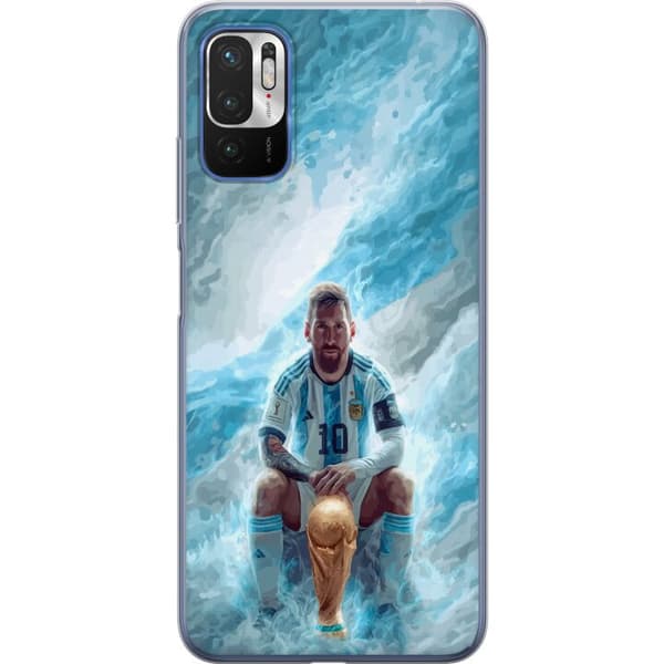 Kompatibelt Mobildeksel til Xiaomi Redmi Note 10 5G Lionel Messi Världsmästare blå