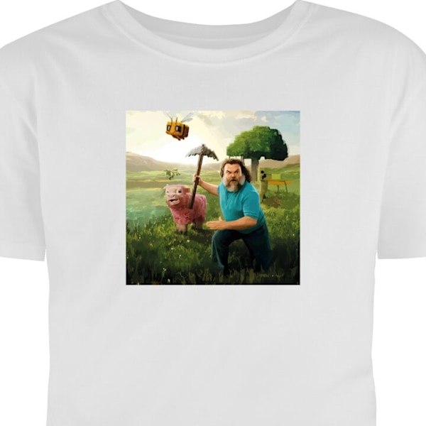 T-skjorte for Voksen | Klassisk Voksen-T-skjorte A Minecraft Movie hvit XXL