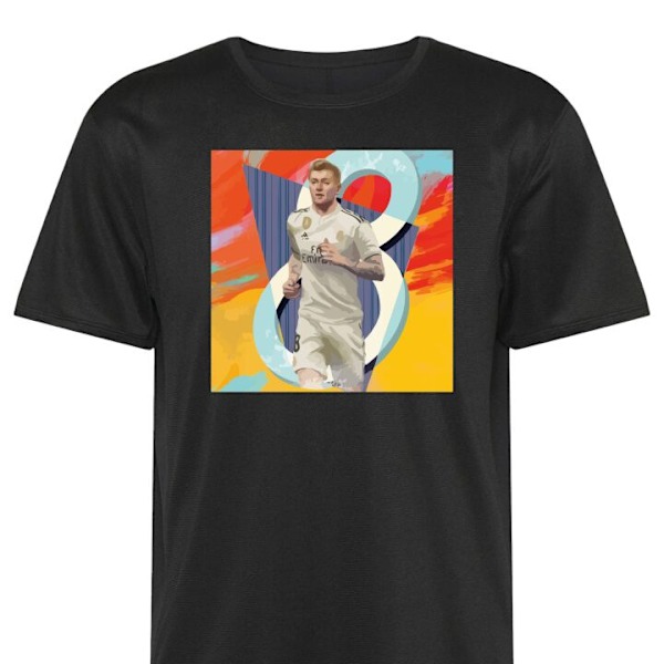 Tränings-T-shirt | Sport-T-shirt för Vuxen Toni Kroos svart 3X-Large