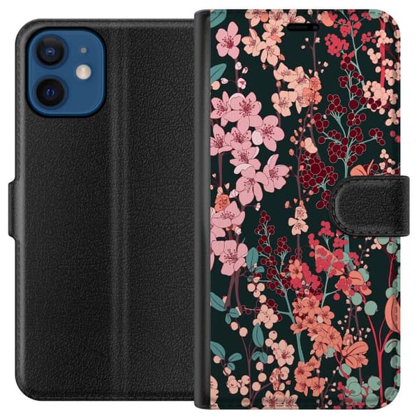 Kompatibelt Plånboksfodral till Apple iPhone 12 mini Blommor