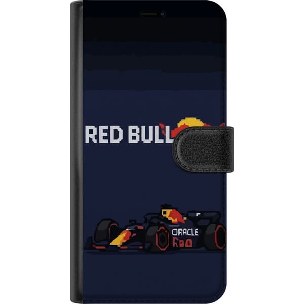 Kompatibel Tegnebogsetui til Apple iPhone 16 Plus Pixelracer i retrostil sort