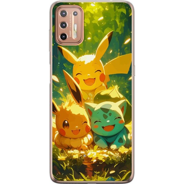 Motorola Moto G9 Plus Läpinäkyvä kuori Pixelmonster pelityy