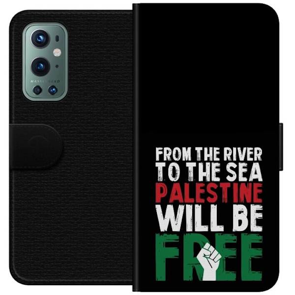 OnePlus 9 Pro Plånboksfodral Free Palestine – politiskt statement med kraftfullt grafiskt uttryck