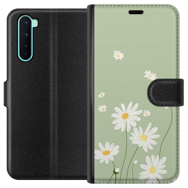 OnePlus Nord Plånboksfodral Prästkragar – blommigt mönste