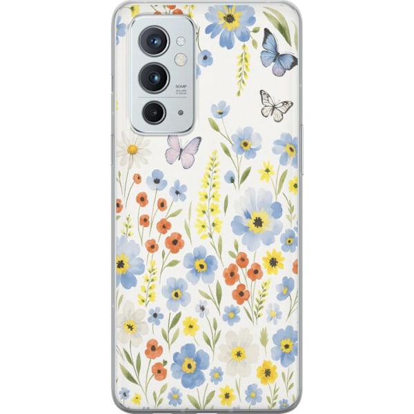 OnePlus 9RT 5G Gennemsigtig cover Sommerblomster