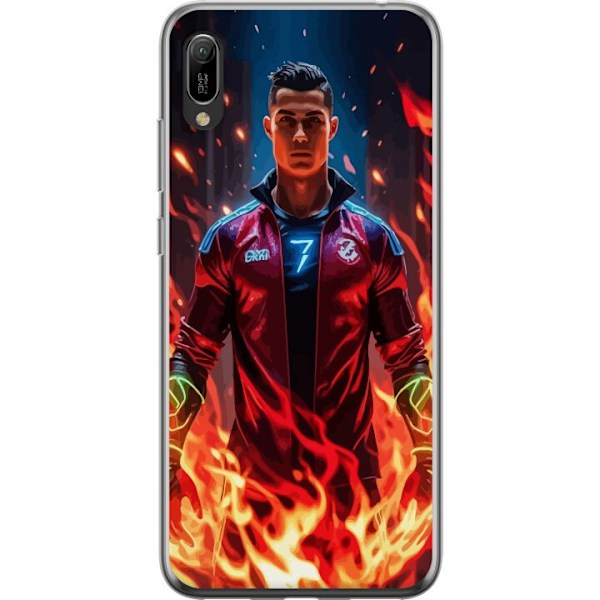 Huawei Y6 Pro (2019) Gennemsigtig cover Ronaldo Inferno - fodb
