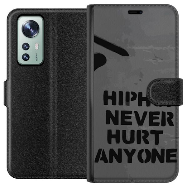 Xiaomi 12 Lompakkokotelo Hip Hop Ei Koskaan Satuta Ketään Lainaus Streetwear Musiikki Elämäntapa Graafinen Teksti Motiivi Suosittu Kulttuuri