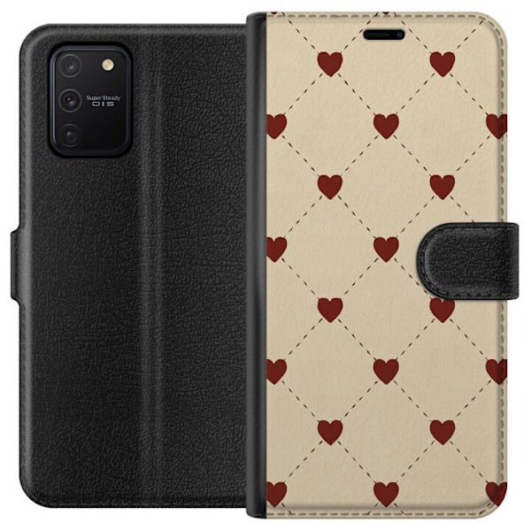 Samsung Galaxy S10 Lite Tegnebogsetui Hjertegitter