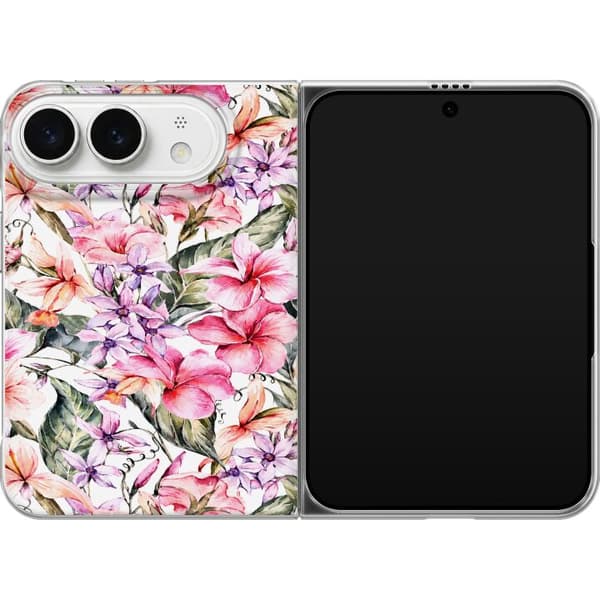 Kompatibel Mobilcover til Apple iPhone Duo Lyserøde pastelblomster pink
