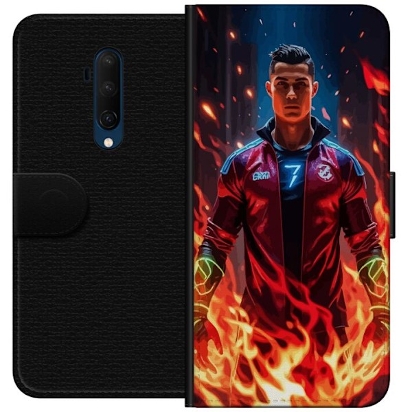 OnePlus 7T Pro Tegnebogsetui Ronaldo Inferno - fodboldhelt i f