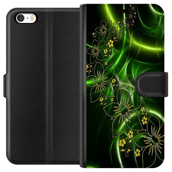 Apple iPhone 5 Tegnebogsetui Blomster