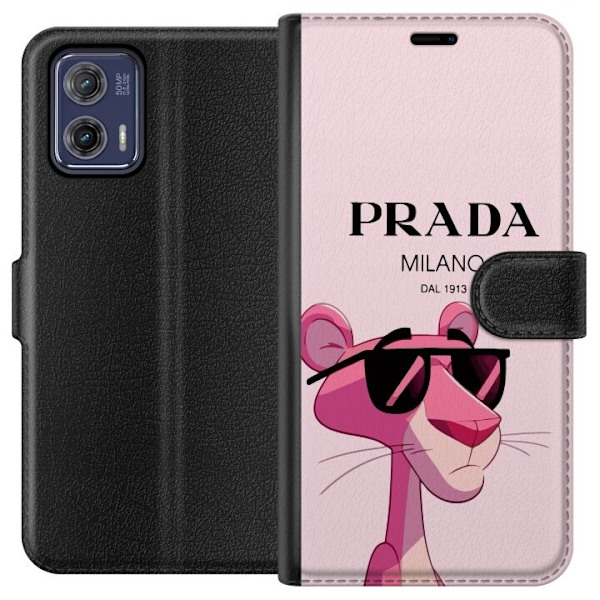 Motorola Moto G73 Lommeboketui Prada Rosa Panteren