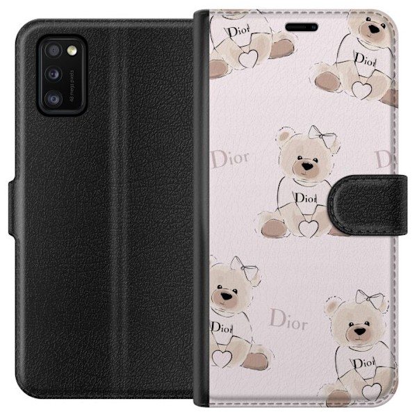 Samsung Galaxy A41 Tegnebogsetui Teddy Dior Vibes - luksuriøs bamse i modetil