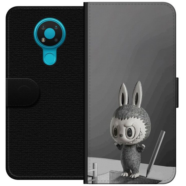 Nokia 3.4 Plånboksfodral Pop Mart MEGA LABUBU LABUBU Sketch 1