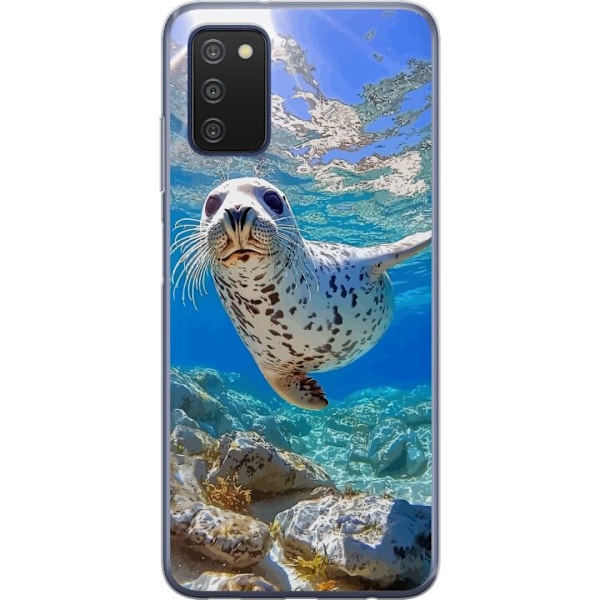 Samsung Galaxy A03s Gennemsigtig cover Salg Hav Svømning Dyremotiv Natur Vandmotiv Blåt Design Marin Tema Populært Motiv Dyreliv