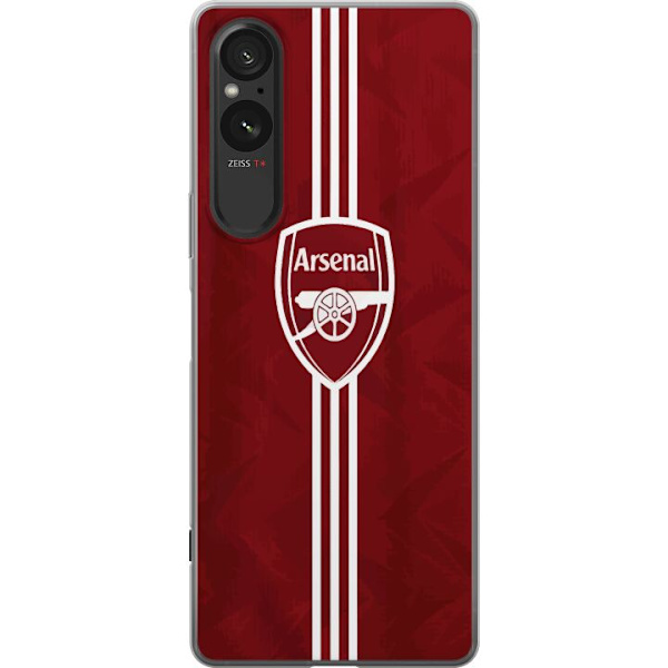 Sony Xperia 10 VI Läpinäkyvä kuori Arsenal Emblem Jalkapallo Premier League Seuravaakuna Punainen Valkoinen Ikoninen Fanit Lontoo Urheilu Motiivi