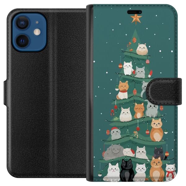 Kompatibelt Plånboksfodral till Apple iPhone 12 mini Julgran
