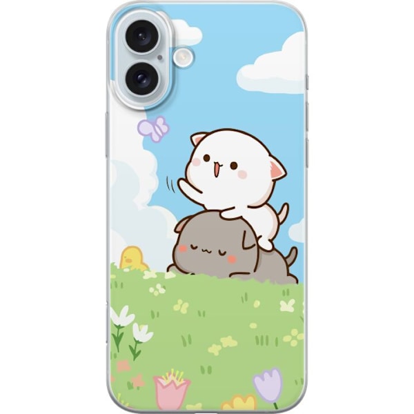 Apple iPhone 16 Plus Gjennomsiktig deksel Kawaii Sommerfugl