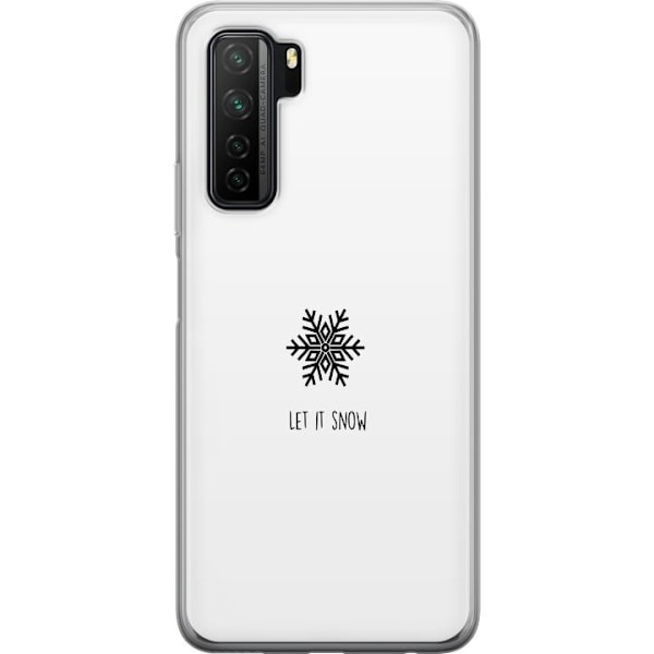 Huawei P40 lite 5G Genomskinligt Skal Låt de snöa