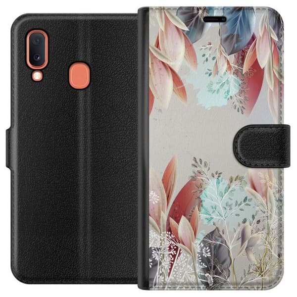 Kompatibelt Lommeboketui til Samsung Galaxy A20e Blomster