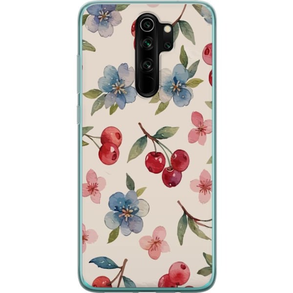 Xiaomi Redmi Note 8 Pro  Läpinäkyvä kuori Marjat & Kukat -