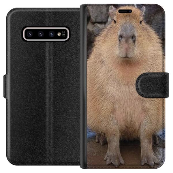 Kompatibelt Lommeboketui til Samsung Galaxy S10+ Capybara