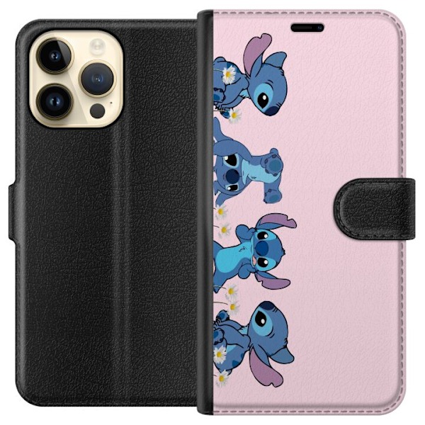 Apple iPhone 14 Pro Max Plånboksfodral Stitch Skratt & Bus – Perfekt för Mobilskal eller Poster