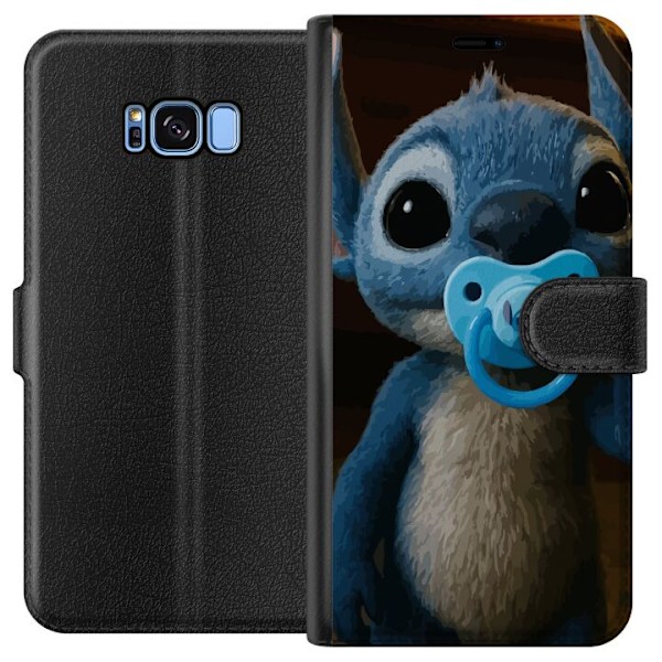 Samsung Galaxy S8 Tegnebogsetui Stitch & Napp - babytema med sød karakter