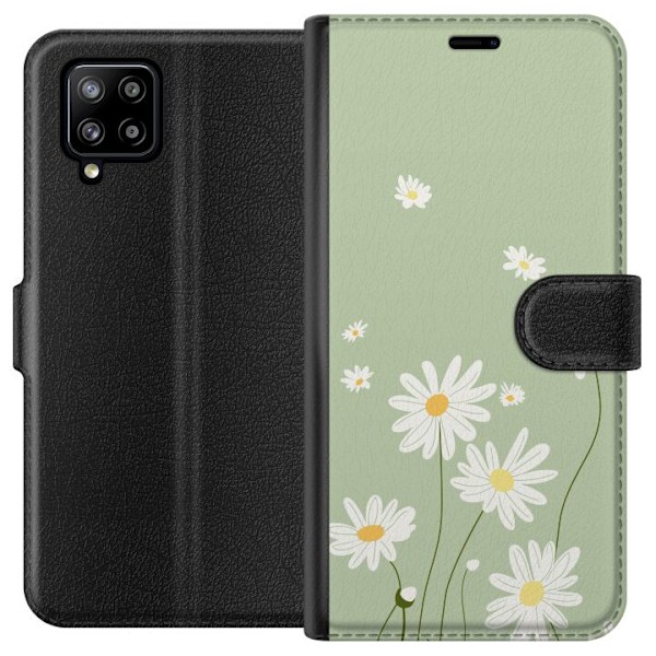 Samsung Galaxy A42 5G Tegnebogsetui Præstekraver - blomstret mønster i svensk sommerstil