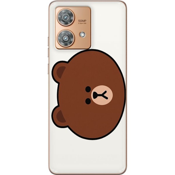 Motorola Edge 40 Neo Läpinäkyvä kuori line friends brown