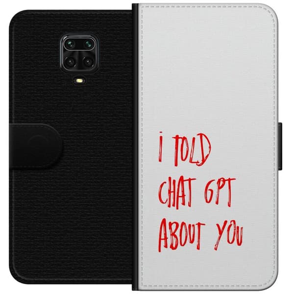 Kompatibelt Plånboksfodral till Xiaomi Redmi Note 9S I Told ChatGPT About You vit