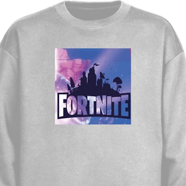 Sweatshirt til Voksne | Klassisk Collegebluse Fortnite grå S