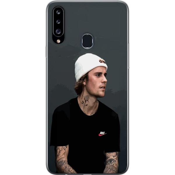 Samsung Galaxy A20s Genomskinligt Skal Justin Bieber