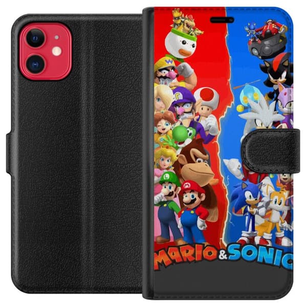 Kompatibel Tegnebogsetui til Apple iPhone 11 Super Mario