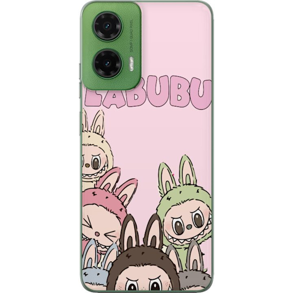 Motorola Moto G35 Läpinäkyvä kuori Labubu Pop Mart Hahmot Keräilykohteet Suosittu Hahmosarja Suunnittelu Pop Mart Leikkikalutaide Aihe