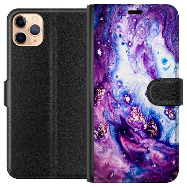 Kompatibel Tegnebogsetui til Apple iPhone 11 Pro Max Galakse Marmor