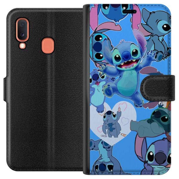 Kompatibelt Lommeboketui til Samsung Galaxy A20e Sting mønster