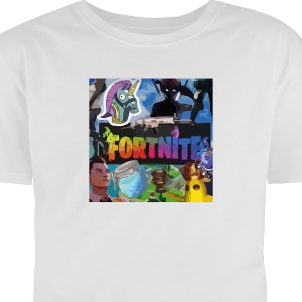 T-shirt för Vuxen | Klassisk Vuxen-T-shirt Fortnite vit M