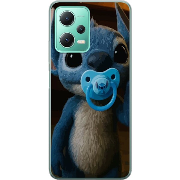 Xiaomi Redmi Note 12 Läpinäkyvä kuori Stitch & Napp - vauvateema söpöllä hahmolla