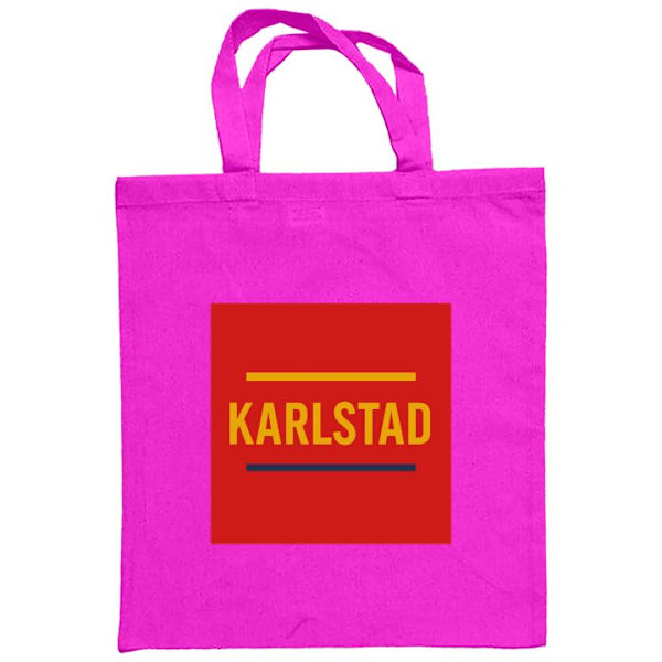 Mulepose | Holdbar Indkøbstaske i Stof Karlstad – Hockey Mørkrosa one size