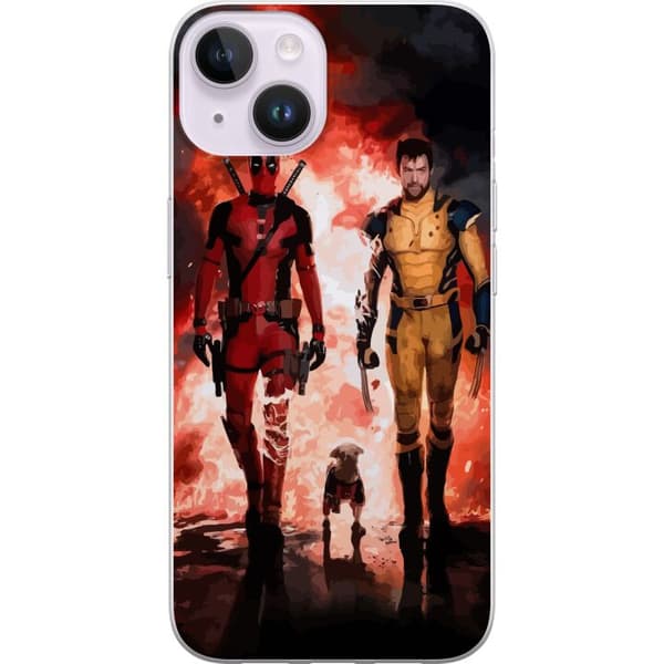 Kompatibel Mobilcover til Apple iPhone 14 Wolverine Deadpool
