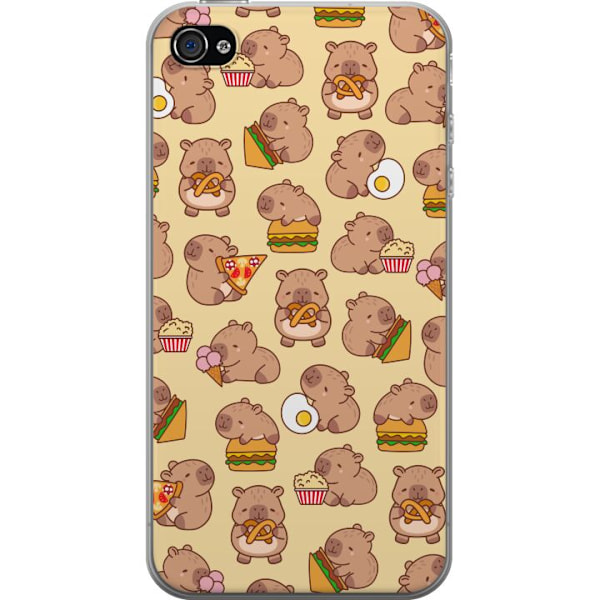 Apple iPhone 4 Läpinäkyvä kuori Kawaii capybara puhelinkotelo useilla söpöillä hahmoilla