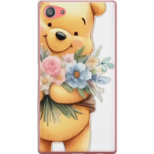 Sony Xperia Z5 Compact Läpinäkyvä kuori Nalle Puh kukkien k