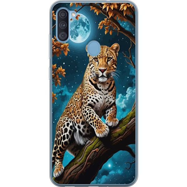 Samsung Galaxy A11 Genomskinligt Skal Leopard