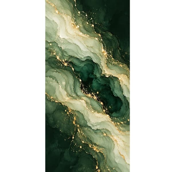 Kompatibelt Plånboksfodral till Apple iPhone 13 Pro Skogsmarmor grön