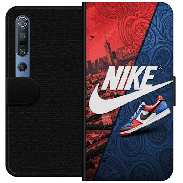 Xiaomi Mi 10 Pro 5G Lompakkokotelo  Nike Logo Punainen Sininen Lenkkarit Tyyli Urheilu Muoti Suosittu Swoosh Kuviointi Harjoitusvaatteet Graafinen Iko
